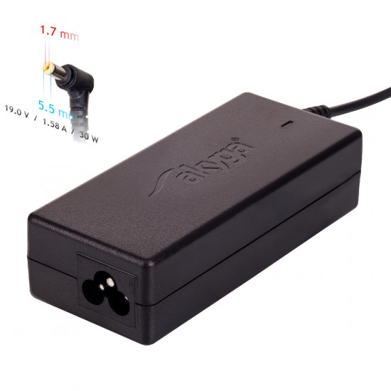 Τροφοδοτικό Notebook Akyga AK-ND-21 19V /1.58A 30W 5.5x1.7mm ACER 1.2m 38500