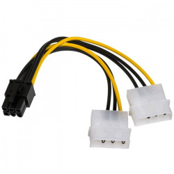 Αντάπτορας με Καλώδιο Akyga AK-CA-13 2x Molex Αρσενικό / PCI-E 6 pin Αρσενικό 15cm 28360