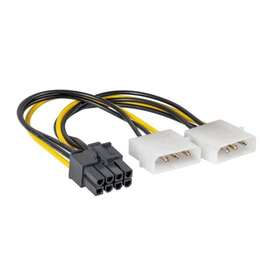 Αντάπτορας με Καλώδιο Akyga AK-CA-29 2x Molex / PCI-Express 8-pin 15cm 28364