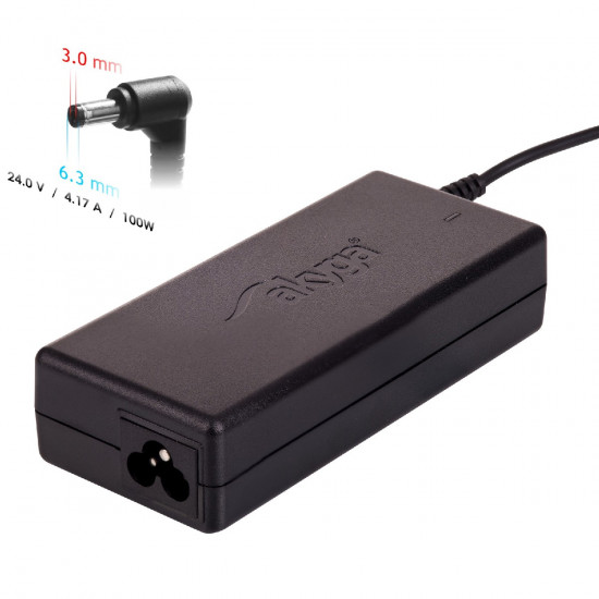 Τροφοδοτικό Notebook Akyga AK-ND-73 24V / 4.17A 100W 6.3 x 3.0mm Zebra 1.2m 38533