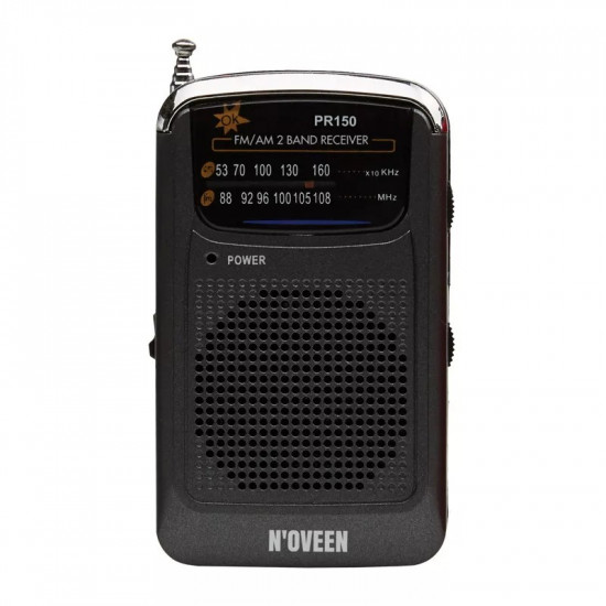 Φορητό Ραδιόφωνο N'oveen PR150  AM/FM, με Hands Free 3.5mm,με Λειτουργία  Μπαταρίας 2 x 1,5V AAA  Μαύρο 32361