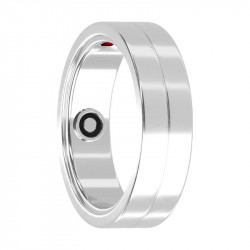 Smart Ring Maxcom mRing MR100 No.11 (Εσωτερική Διάμετρος 20.7mm) IP68 με Μετρητή Παλμών, Ύπνου, Θερμίδες, Βήματα Ασημί 46598