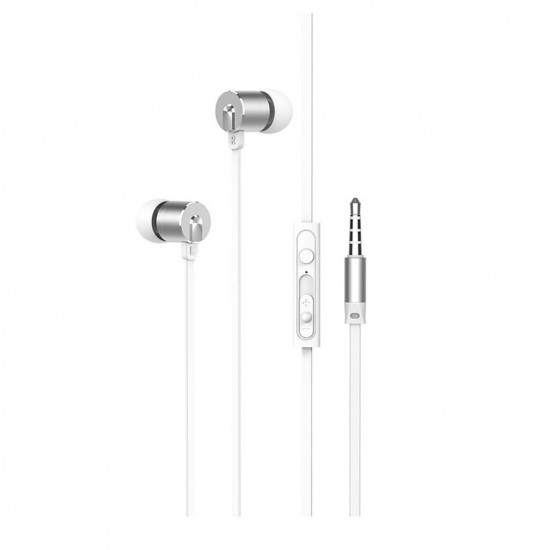 Hands Free Hoco M63 Ancient Sound Earphones Stereo 3.5mm Ασημί με Μικρόφωνο και Πλήκτρο Λειτουργίας 27328