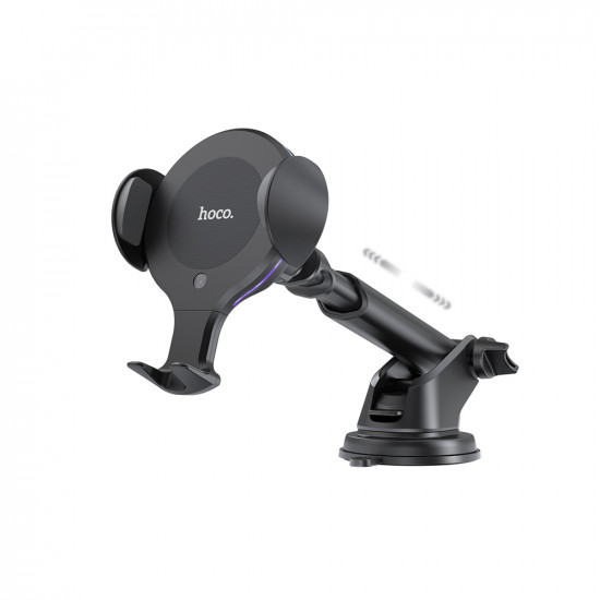 Βάση Στήριξης Αυτοκινήτου και Αεραγωγού Hoco CA60 Aspiring με Fast Wireless Charger 10W και Επεκτεινόμενο Βραχίονα Μαύρη 27389