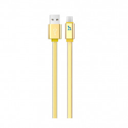 Καλώδιο σύνδεσης Hoco UPL 12 Plus USB σε Micro-USB 2.4A με PVC Jelly και Φωτεινή Ένδειξη 1.2m Χρυσαφί 27244