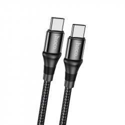 Καλώδιο Hoco X50 Exquisito USB-C σε USB-C 100W 5.0A/20V Braided Μαύρο 1m 30423