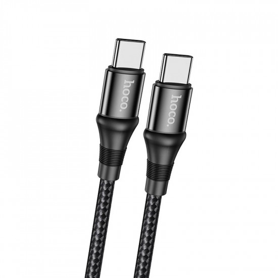 Καλώδιο Hoco X50 Exquisito USB-C σε USB-C 100W 5.0A/20V Braided Μαύρο 2m 29985