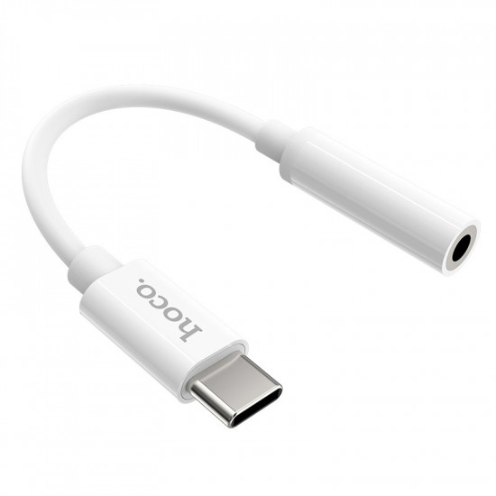 Αντάπτορας Hoco LS30 USB-C σε 3.5mm Θηλυκό Λευκό Συμβατός με όλες τις Συσκευές 32867