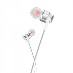 Hands Free Hoco M85 Platinum Sound Universal Earphones Stereo 3.5mm Deep Bass Ασημί 1.2m 41188