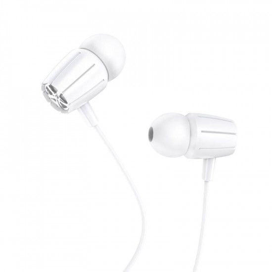 Hands Free Hoco M88 Graceful Earphones Stereo 3.5mm Λευκό 1.2μ με Μικρόφωνο και Πλήκτρο Λειτουργίας 34611
