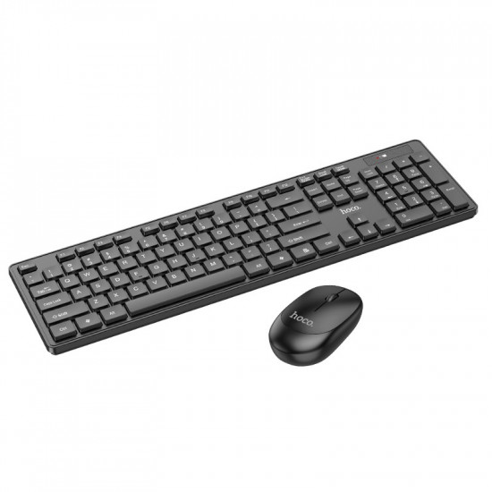 Πληκτρολόγιο και Ποντίκι Hoco GM17 Wireless Business Set Full Size, 104 Πλήκτρα 2.4GHz USB Dongle Μαύρο 36005