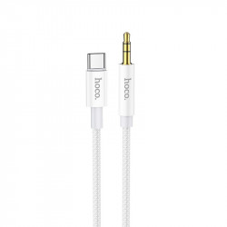Καλώδιο σύνδεσης Ήχου Hoco UPA19 Braided USB-C Αρσενικό σε 3.5mm Αρσενικό 1m Ασημί 34637