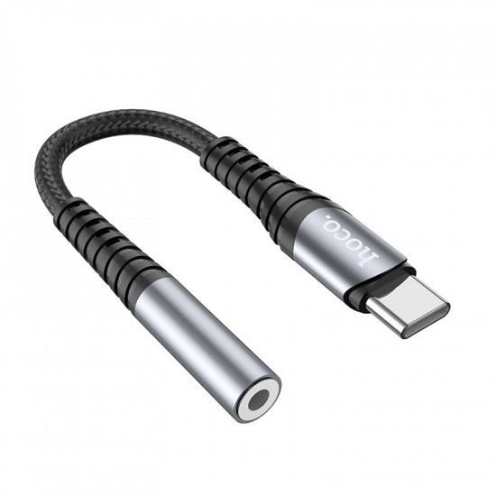 Αντάπτορας Hoco LS33 USB-C σε 3.5mm Θηλυκό Μεταλλικό Γκρί Συμβατό με όλες τις Συσκευές 35892
