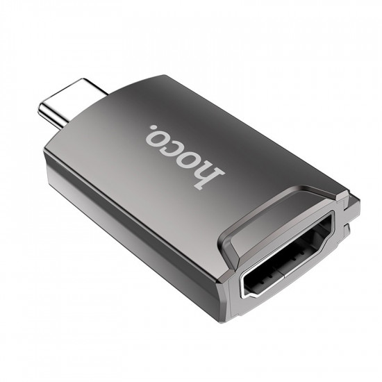 Αντάπτορας Hoco UA19 USB-C σε HDMI 4K 30Hz (3840*2160P) Θηλυκό Γκρι 34686