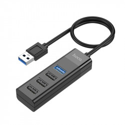 Hub USB Hoco HB25 4 in 1 Easy display USB3.0 σε USB3.0 x 1 και USB2.0 x 3 Μαύρο 35864