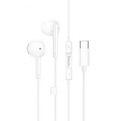 Hands Free Hoco M95 Earphones Stereo USB-C Συμβατά με Όλες τις Συσκευές USB-C Άσπρο 1.2m 40462