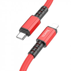 Καλώδιο Σύνδεσης Hoco X85 Strength USB-C σε Lightning PD20W Υψηλής Αντοχής Braided Κόκκινο 1m 37470