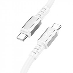 Καλώδιο Σύνδεσης Hoco X85 Strength USB-C σε USB-C 60W 20V/3A Υψηλής Αντοχής Λευκό 1m 37472