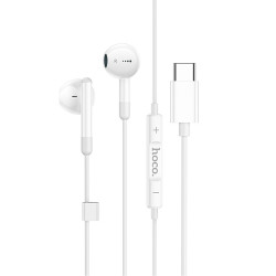 Hands Free Hoco M93 Earphones Stereo USB-C Συμβατά με Όλες τις Συσκευές USB-C Άσπρο 1.2μ 40461