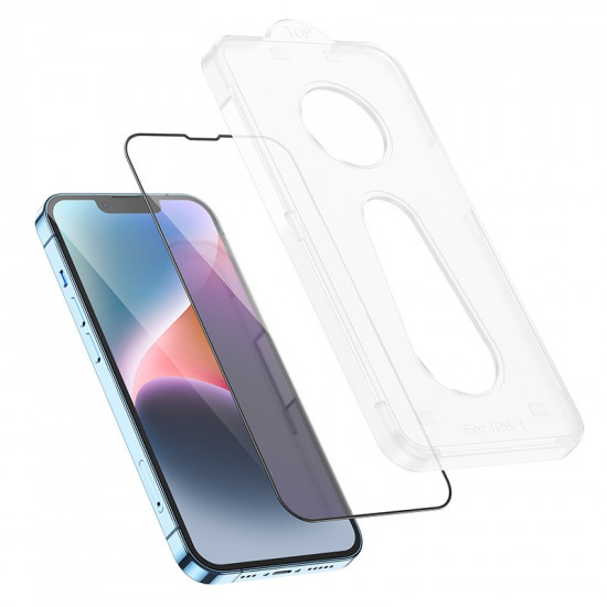 Tempered Glass Hoco A33 9Η Full Screen Protection 0.33mm Apple iPhone 14 Plus 13 Pro Max με Οδηγό Εύκολης Τοποθέτησης 37621