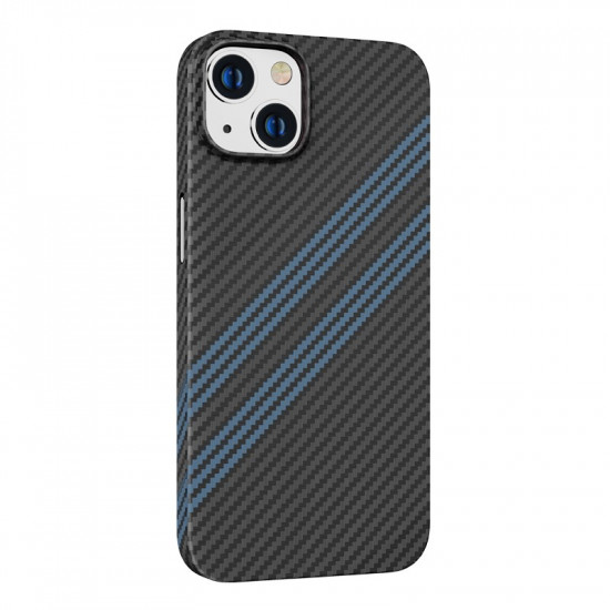 Θήκη Hoco Slim Kevlar Texture για Apple iPhone 14 Plus Μαύρο Μπλε 37524