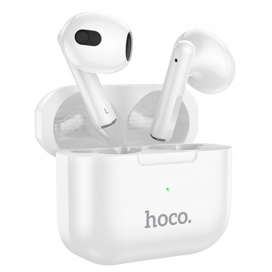 Wireless Hands Free Hoco EW30 Intelligent V5.3 300mAh με Εναλλαγή Master/Slave και 3.5 Ώρες Ομιλίας Λευκά 41195