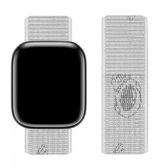 Watchband Hoco WA02 38/40/41mm από Nylon για Apple Watch series 1/2/3/4/5/6/7/8/SE Space White 38144