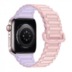 Watchband Hoco WA06 Flexible Military Pattern 42/44/45/49mm για Apple Watch 1/2/3/4/5/6/7/8/SE/Ultra Ροζ Μωβ Silicon Band 38209