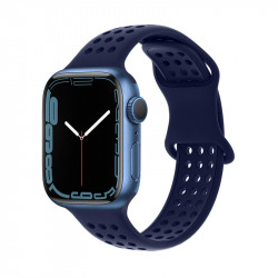 Watchband Hoco WA08 Flexible Honeycomb 38/40/41mm για Apple Watch 1/2/3/4/5/6/7/8/SE Evening Blue Silicon Band 38239