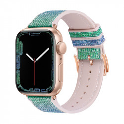 Watchband Hoco WA11 Diamond series 42/44/45/49mm για Apple Watch 1/2/3/4/5/6/7/8/SE/Ultra Μπλε Πράσινο Silicone Band 38285