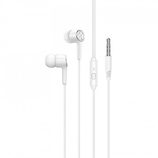 Hands Free Hoco M104 Gamble Universal Earphones Hi-Fi Stereo 3.5mm Λευκό 1.2m 41131