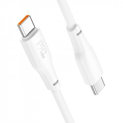 Καλώδιο σύνδεσης Hoco X93 Force USB-C σε USB-C PD60W 3A για Γρήγορη Φόρτιση Λευκο 2m 46802