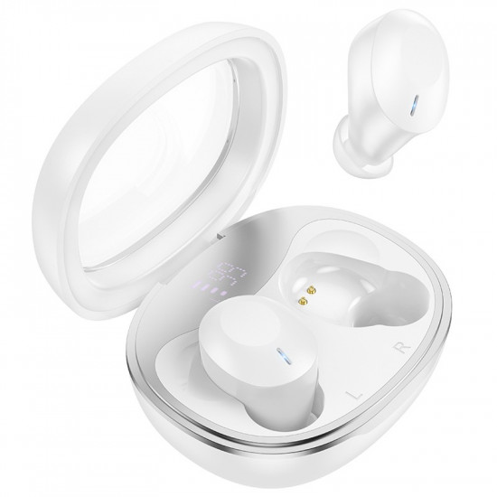 Wireless Hands Free Hoco EQ3 Smart TWS V5.3 με Πλήκτρο Ελέγχου Συμβατό με Siri και 7h Ώρες Λειτουργίας Λευκά 39627
