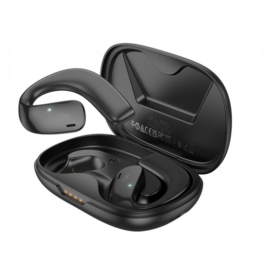 Wireless Hands Free Hoco EQ4 Graceful TWS V5.3 με Πλήκτρο Ελέγχου Συμβατό με Siri και 12h Ώρες Λειτουργίας Μαύρα 39630