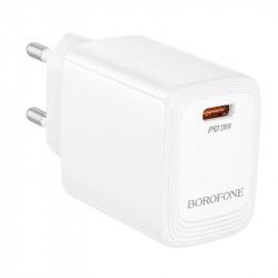Φορτιστής Ταξιδίου Borofone BN26 Fuente GaN USB-C PD20W Mini Size Λευκός 46174