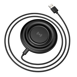 Ασύρματος Φορτιστής Borofone BQ40 Crown Magnetic Magsafe 15W με Καλώδιο USB-A Μαύρος 47671