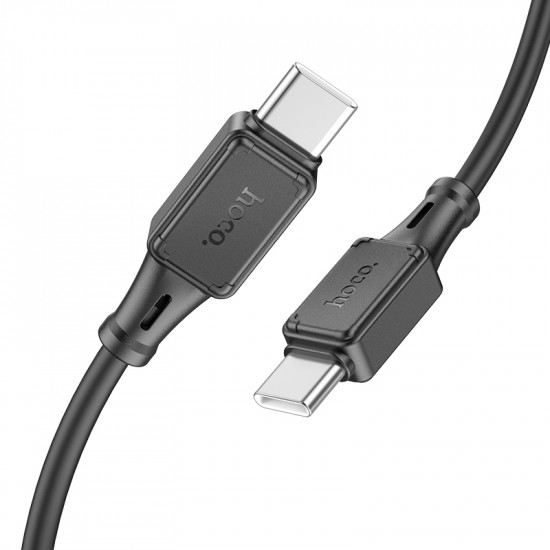 Καλώδιο Hoco X101 Silicon Assistant USB-C σε USB-C Fast Charging 60W Μαύρο 1m 46532