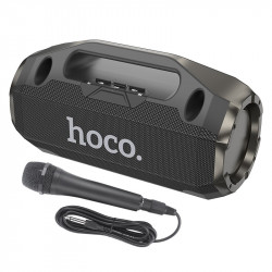 Φορητό Ηχείο Wireless Hoco HA3 Drum TWS BT 5.0 4000mAh 2x10W με USB Micro SD και Ενσύρματο Μικρόφωνο Μαύρο 40391