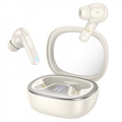Wireless Hands Free Hoco EQ6 Shadow TWS V5.3 320mAh 7 Ώρες Λειτουργίας με LED Οθόνη και Συμβατά με Siri Λευκά 40358