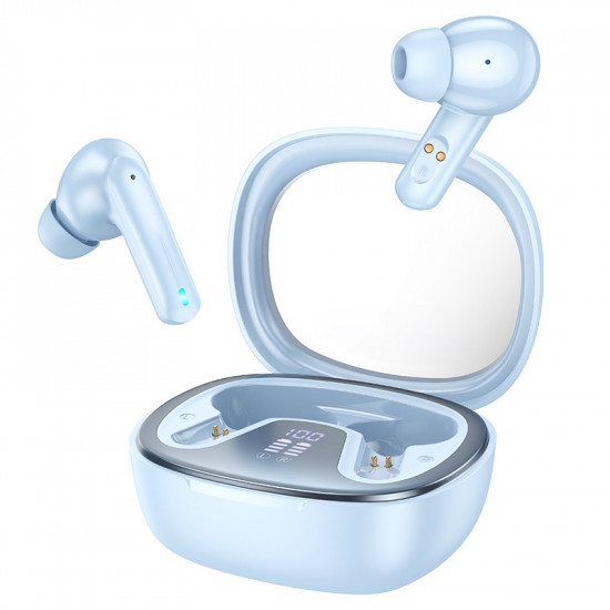Wireless Hands Free Hoco EQ6 Shadow TWS V5.3 320mAh 7 Ώρες Λειτουργίας με LED Οθόνη και Συμβατά με Siri Μπλε 40359
