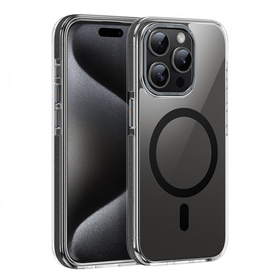 Θήκη Hoco Magnetic Premium Series Anti-Drop Magnetic Mag-charge για Apple iPhone 15 Pro Smoke 40558