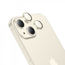 Προστασία Κάμερας Hoco 3D Metal V13 για Apple iPhone 15 / iPhone 15 Plus Light Yellow 40374