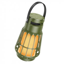 Bluetooth Φορητό Ηχείο Hoco BS61 Camping Lamp V5.3 8h TWS 10W 3600mAh με Micro SD FM USB και Outdoor Sound Effects Πράσινο 41079