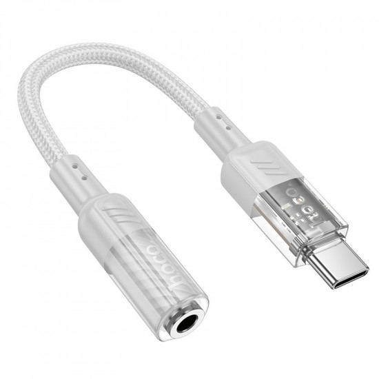Αντάπτορας Hoco LS37 USB-C 3.5mm για Μικρόφωνο και Ήχο Γκρι 45114