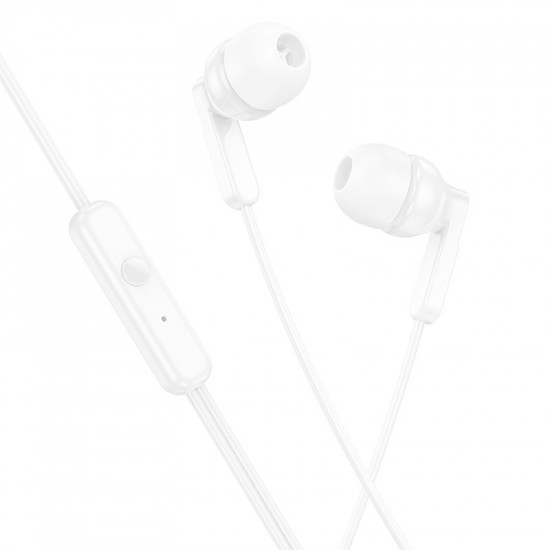 Hands Free Hoco M121 Bright Universal Earphones Hi-Fi Stereo 3.5mm Λευκό 1.2m 41186