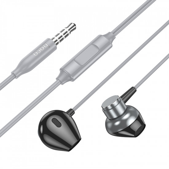Hands Free Hoco M125 Smart Earphones Stereo 3.5mm με Μικρόφωνο και Πλήκτρο Λειτουργίας 1.2m Γκρι 46503