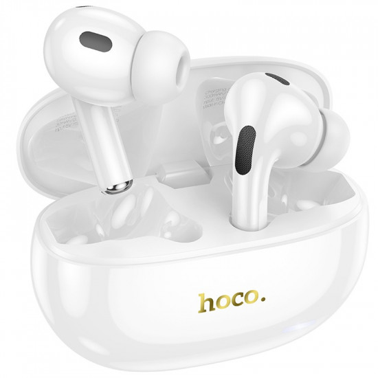Wireless Hands Free Hoco EW60 Plus Norman TWS V5.3 300mAh με 4 Ώρες Λειτουργίας και Active Noise Cancellation Εναλλαγή Master/Slave Λευκό 41152