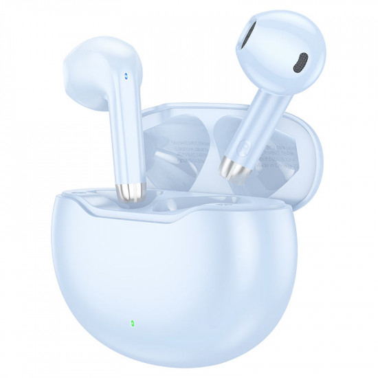 Wireless Hands Free Hoco EW61 June V5.3 320mAh Συμβατό με Master/Slave Εναλλαγή και 7 Ώρες Ομιλίας Μπλε 45136