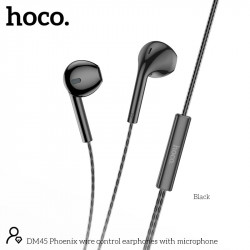 Hands Free Hoco. DM45 Phoenix Earphones Stereo 3.5mm με Μικρόφωνο και Πλήκτρο Λειτουργίας 1.2m Μαύρα 46264