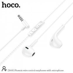 Hands Free Hoco. DM45 Phoenix Earphones Stereo 3.5mm με Μικρόφωνο και Πλήκτρο Λειτουργίας 1.2m Λευκά 46265